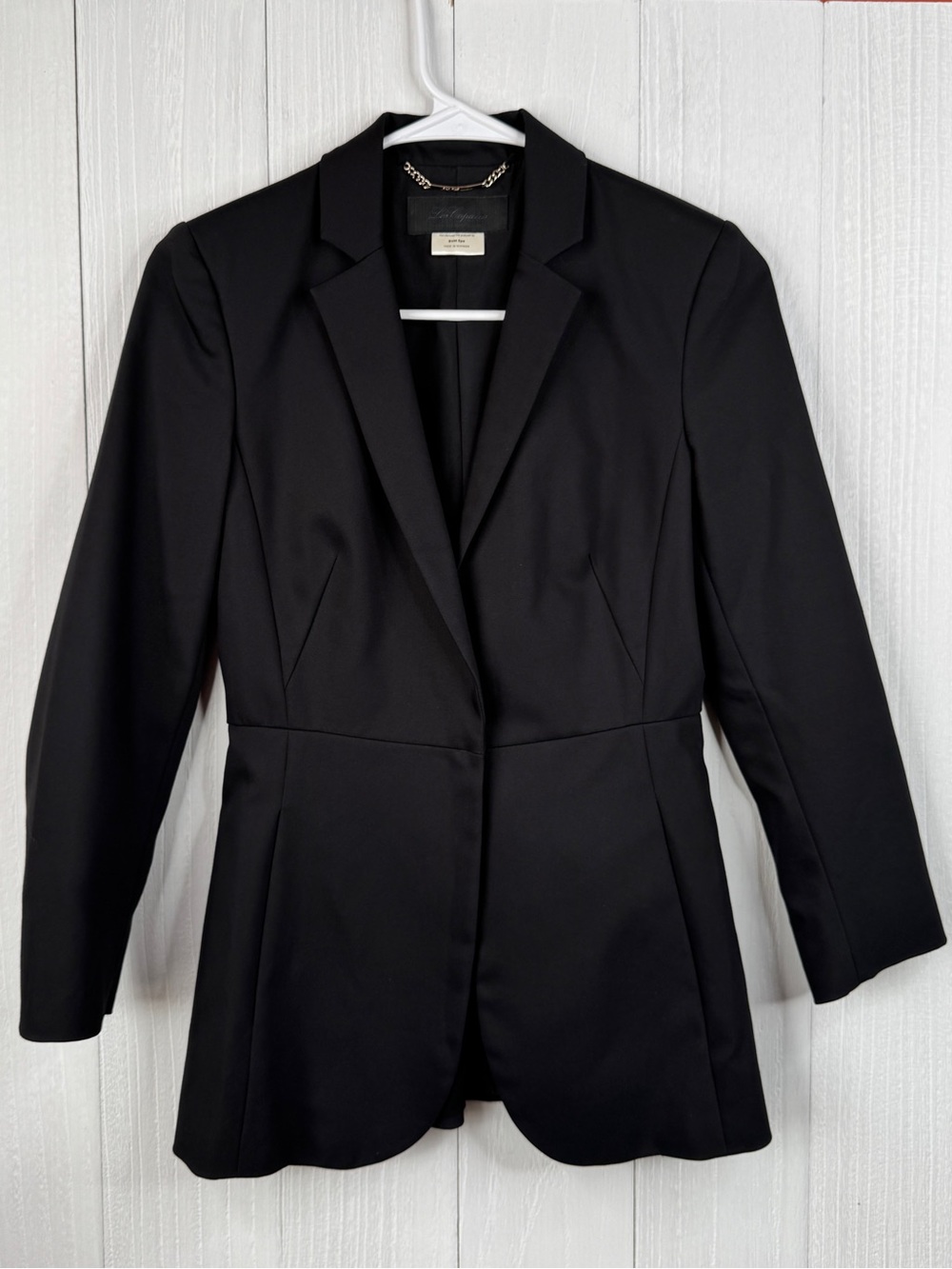 Les Copains Italian Black Blazer Jacket Size 38 US 2 XS
